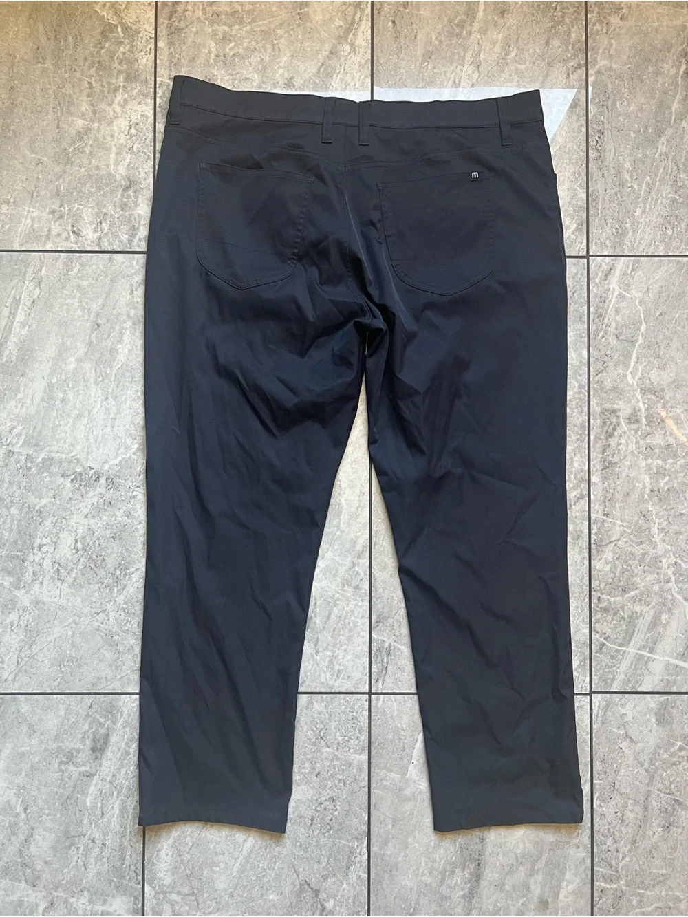 TravisMathew Mens Black Performance Golf Pants Size 40 Black 100% Polyester Tech